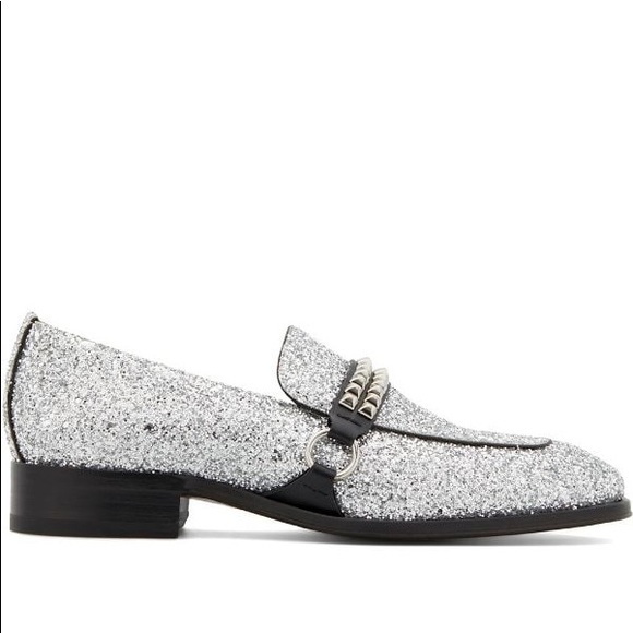 giuseppe zanotti NEW embellished silver loafers - Picture 5 of 8